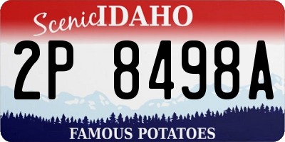ID license plate 2P8498A