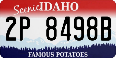ID license plate 2P8498B