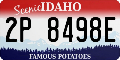 ID license plate 2P8498E