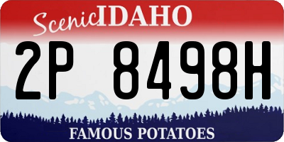 ID license plate 2P8498H
