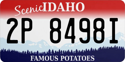 ID license plate 2P8498I