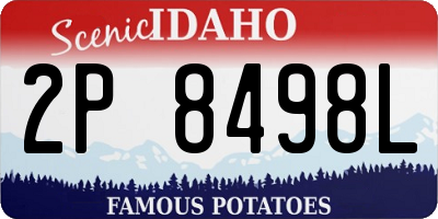 ID license plate 2P8498L
