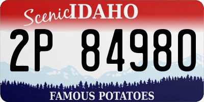 ID license plate 2P8498O