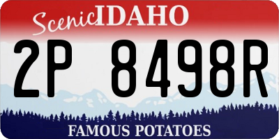 ID license plate 2P8498R