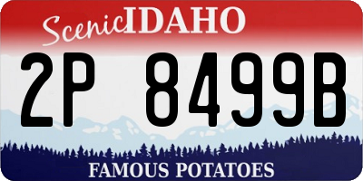 ID license plate 2P8499B