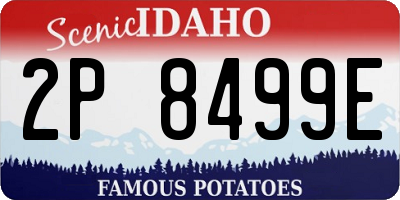 ID license plate 2P8499E