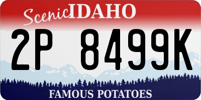 ID license plate 2P8499K