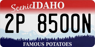 ID license plate 2P8500N