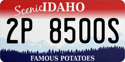 ID license plate 2P8500S