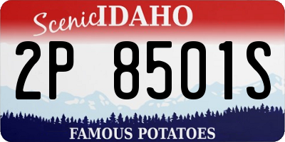 ID license plate 2P8501S