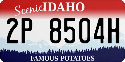 ID license plate 2P8504H
