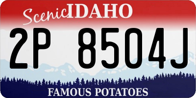 ID license plate 2P8504J