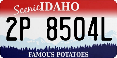 ID license plate 2P8504L