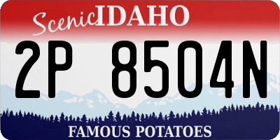 ID license plate 2P8504N