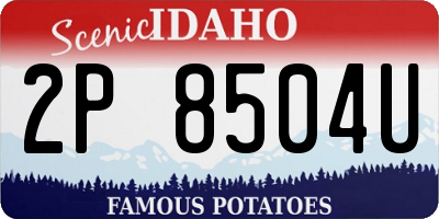 ID license plate 2P8504U