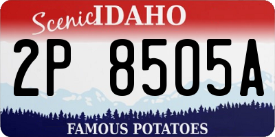 ID license plate 2P8505A