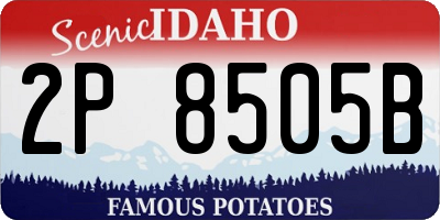 ID license plate 2P8505B