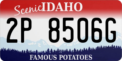 ID license plate 2P8506G