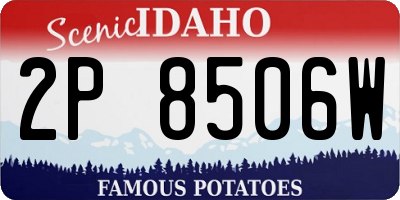 ID license plate 2P8506W