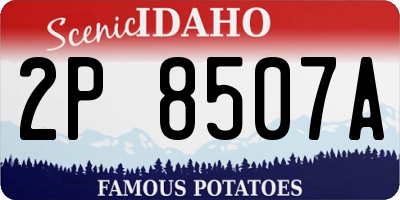 ID license plate 2P8507A