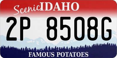 ID license plate 2P8508G