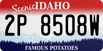 ID license plate 2P8508W