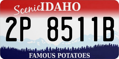 ID license plate 2P8511B