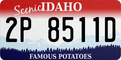 ID license plate 2P8511D