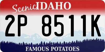 ID license plate 2P8511K