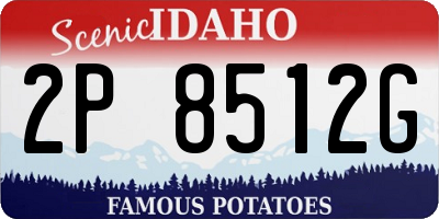 ID license plate 2P8512G