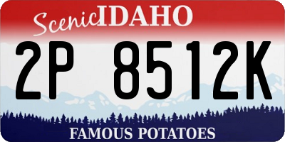 ID license plate 2P8512K