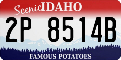 ID license plate 2P8514B