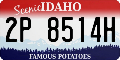 ID license plate 2P8514H