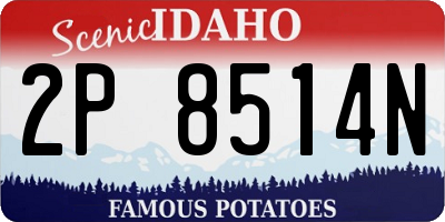 ID license plate 2P8514N