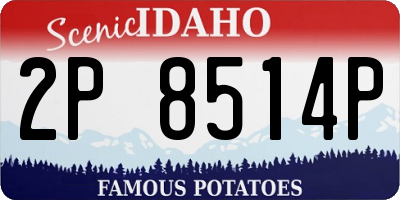 ID license plate 2P8514P