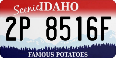 ID license plate 2P8516F