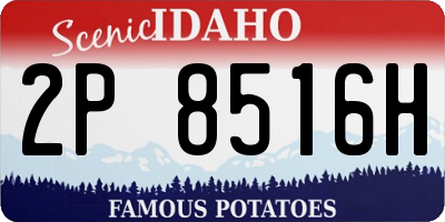 ID license plate 2P8516H