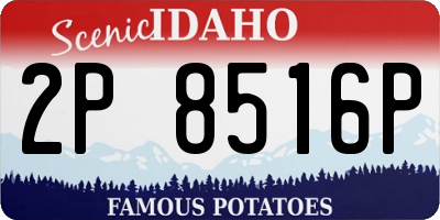 ID license plate 2P8516P