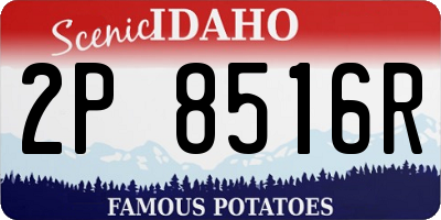 ID license plate 2P8516R