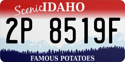 ID license plate 2P8519F