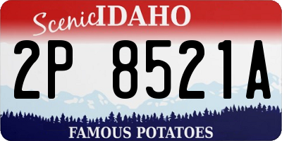 ID license plate 2P8521A