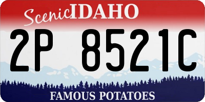 ID license plate 2P8521C