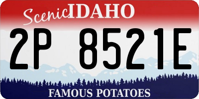 ID license plate 2P8521E