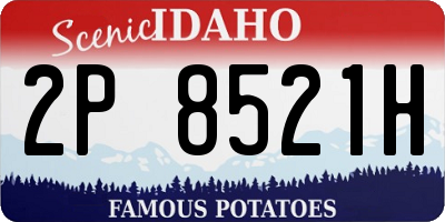 ID license plate 2P8521H