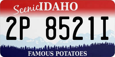ID license plate 2P8521I