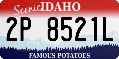 ID license plate 2P8521L