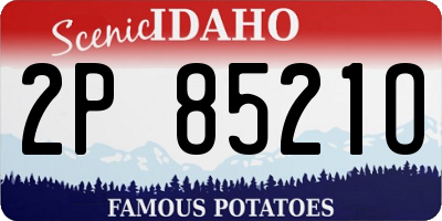 ID license plate 2P8521O