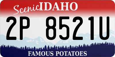 ID license plate 2P8521U