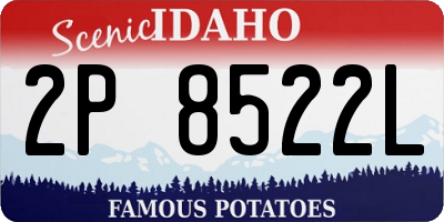 ID license plate 2P8522L