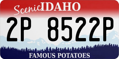 ID license plate 2P8522P